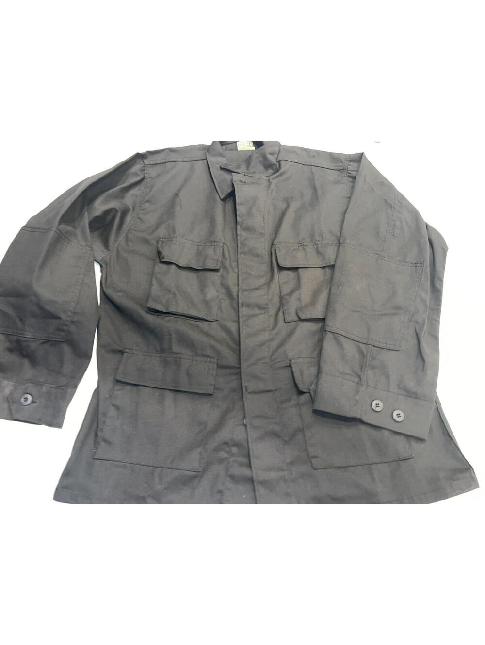 TRU-SPEC MILITARY HOT WEATHER TACTICAL UNIFORM FATIGUE BLACK JACKET LARGE/LONG